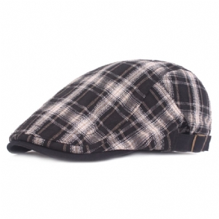 Plaid Baret Kvinders Sommer Tynd Åndbar Solcremehat Ungdomsrejsesolhat Andetungehat Trendy Herrehat