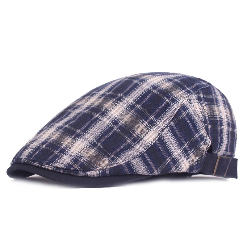 Plaid Baret Kvinders Sommer Tynd Åndbar Solcremehat Ungdomsrejsesolhat Andetungehat Trendy Herrehat