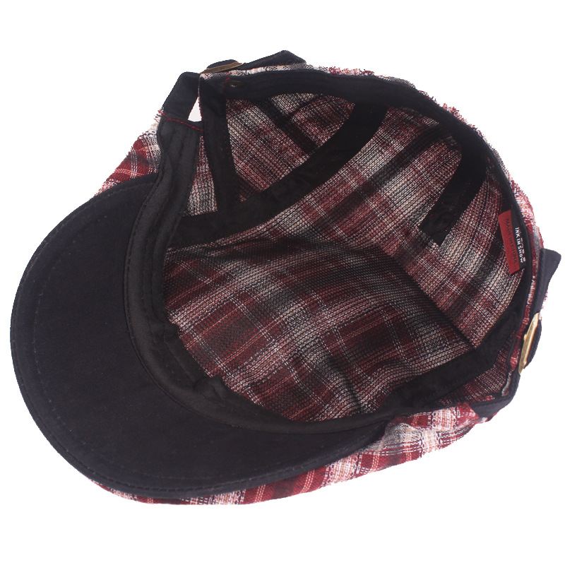 Plaid Baret Kvinders Sommer Tynd Åndbar Solcremehat Ungdomsrejsesolhat Andetungehat Trendy Herrehat