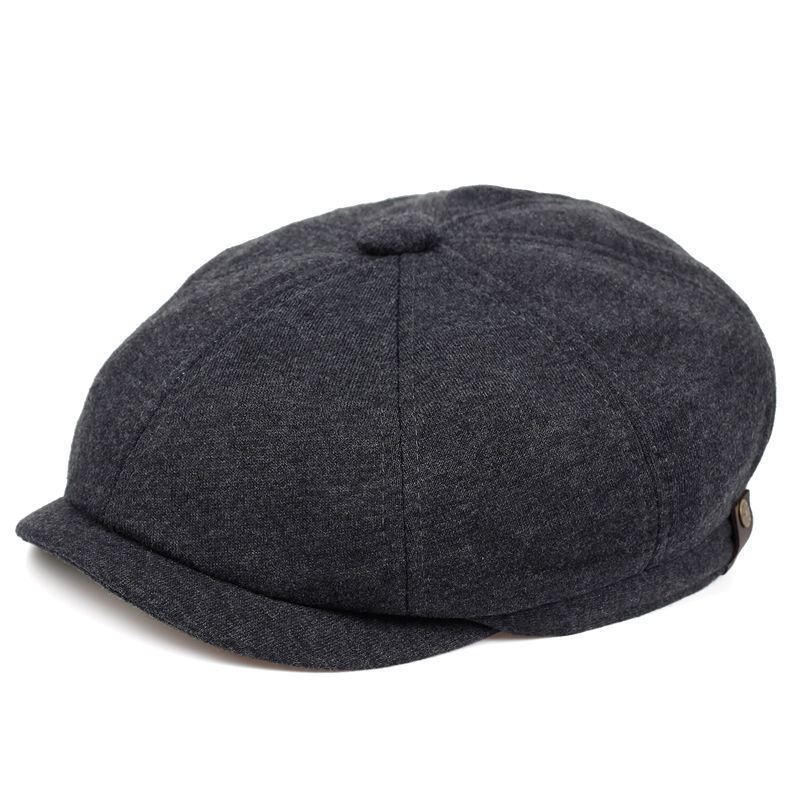 Retro Mode Mandlig Britisk Vild Baret Ottekantet Hat