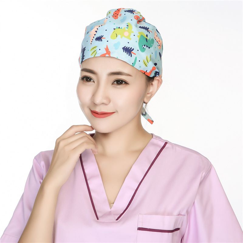 Scrub Caps Kirurgisk Cap Bomuld Kemoterapi Tynd Turban