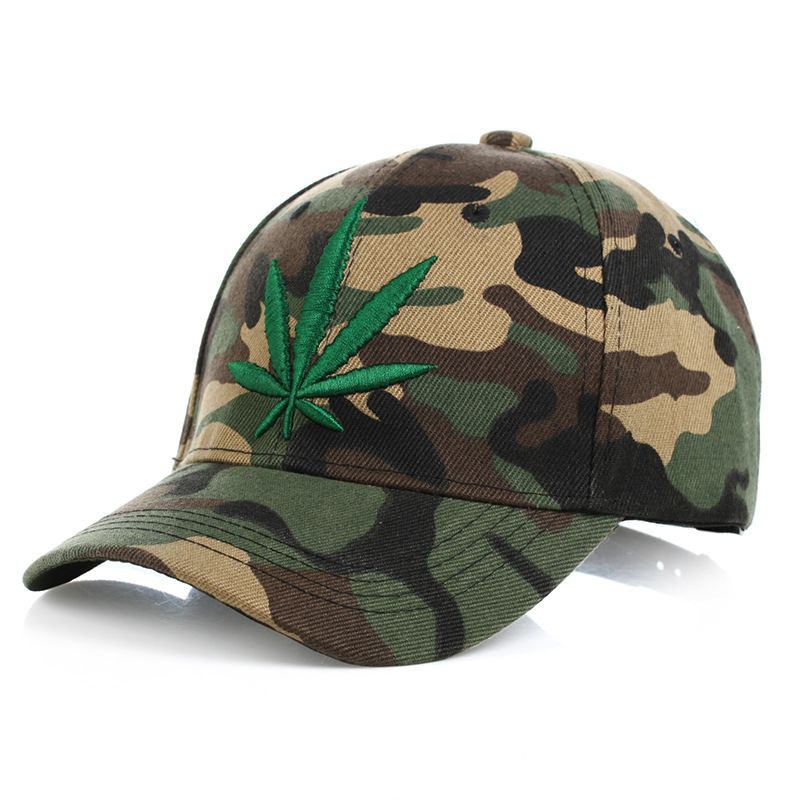 Simple Green Maple Leaf Hamp Leaf Caps Mænd Og Kvinder Baseball Caps Shopping