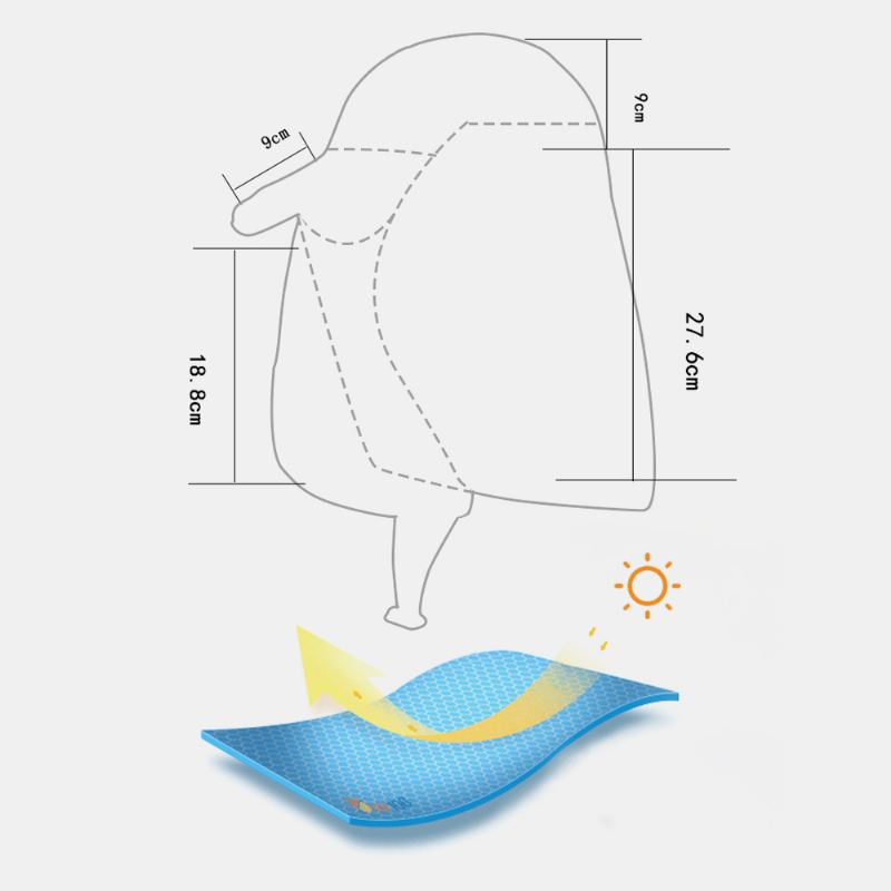 Solbeskyttelsesdæksel Ansigtsvisir Udendørs Fiskehat Sommer Hurtigtørrende Kasket Åndbar Hat Baseballkasket