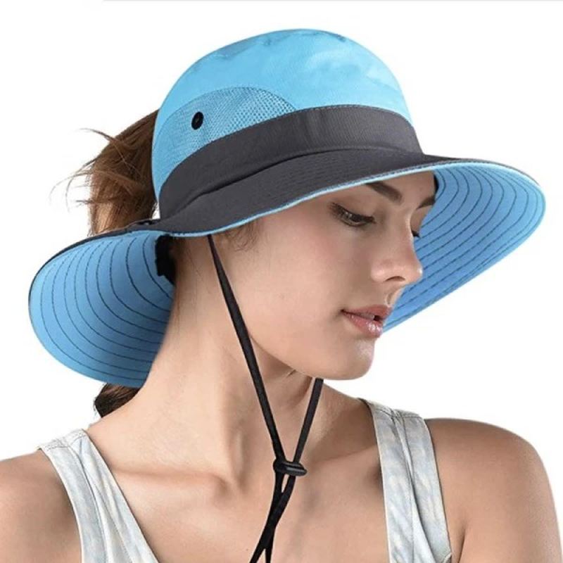 Solcreme Uv-beskyttelse Fiskeri Bjergbestigning Solhat Wild Rim Foldbar Justerbar Bucket Hat Til Kvinder