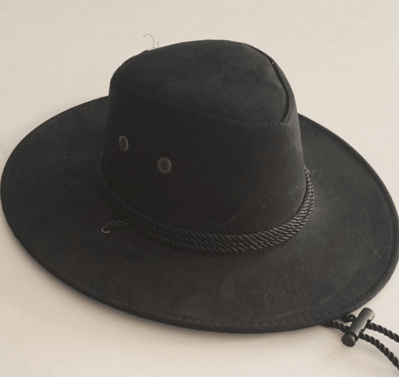 Stor Langs Kyllingeskind Fløjl Western Rope Rider Hat Cowboy Hat Stereotyp Hat