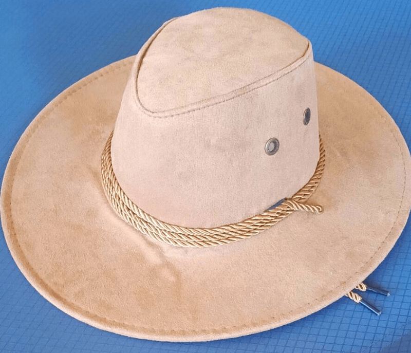 Stor Langs Kyllingeskind Fløjl Western Rope Rider Hat Cowboy Hat Stereotyp Hat