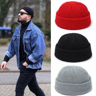 Strikkede Huer Til Kvinder Skullcap Mænd Beanie Hat Winter Retro