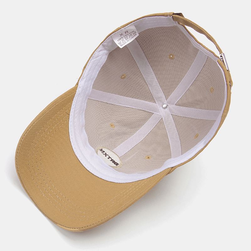 Unisex All-match Bomuld Letter Rund Label Broderi Solskygge Baseball Cap