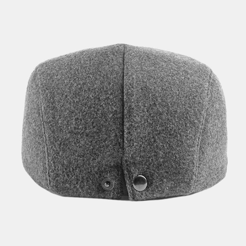 Unisex Almindelig Filtbaretter Hasp Justerbar Britisk Retro Enkel Fremad Hat Flad Hat Førerhat