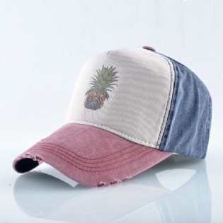 Unisex Ananas Baseballkasket Vasket Kasket Hip Hop-kasket Med Nitter