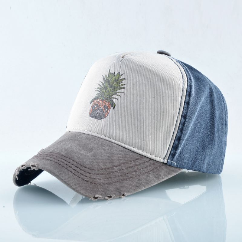 Unisex Ananas Baseballkasket Vasket Kasket Hip Hop-kasket Med Nitter