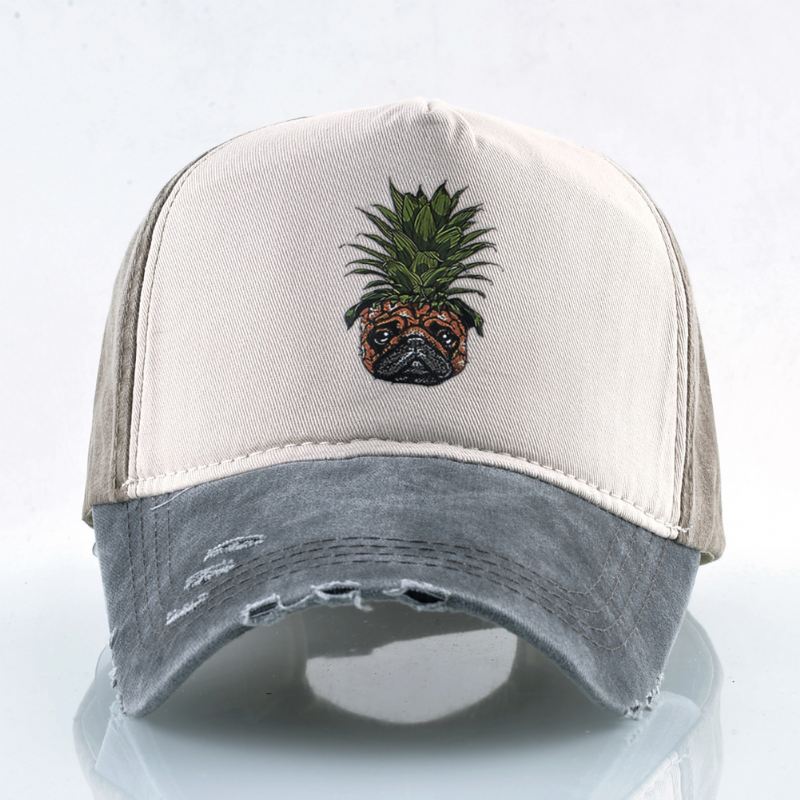 Unisex Ananas Baseballkasket Vasket Kasket Hip Hop-kasket Med Nitter