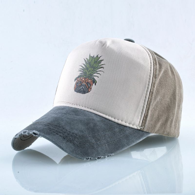 Unisex Ananas Baseballkasket Vasket Kasket Hip Hop-kasket Med Nitter