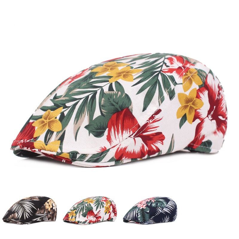 Unisex Blomsterprint Fra Vogue Bomuldsbaskerhat