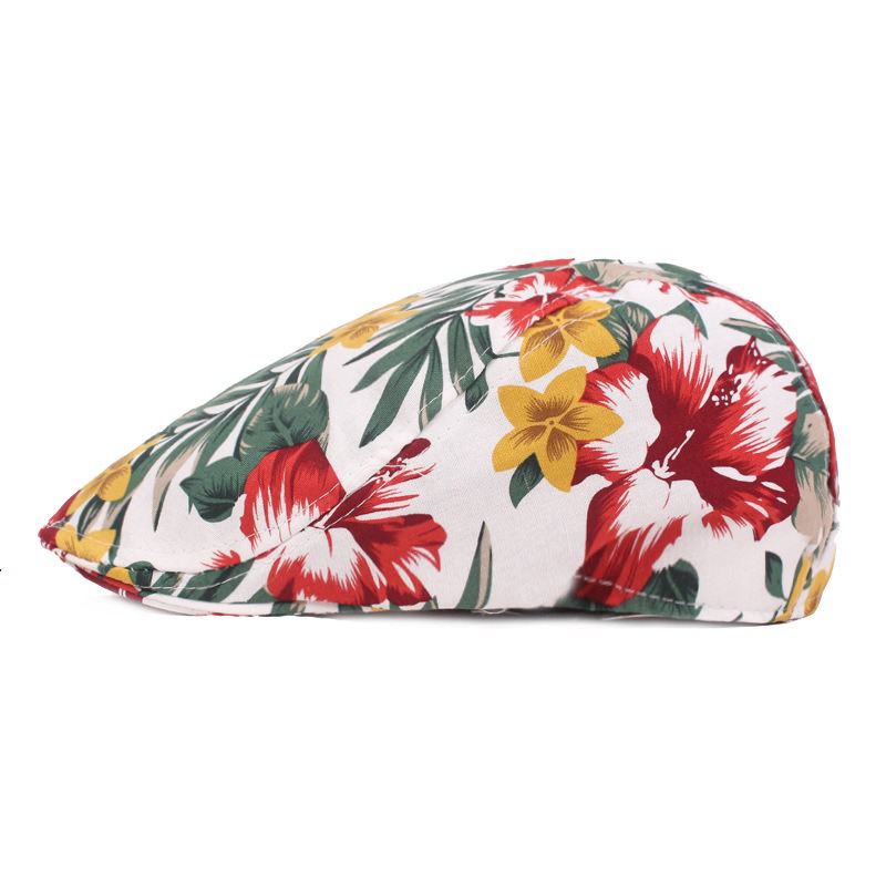 Unisex Blomsterprint Fra Vogue Bomuldsbaskerhat