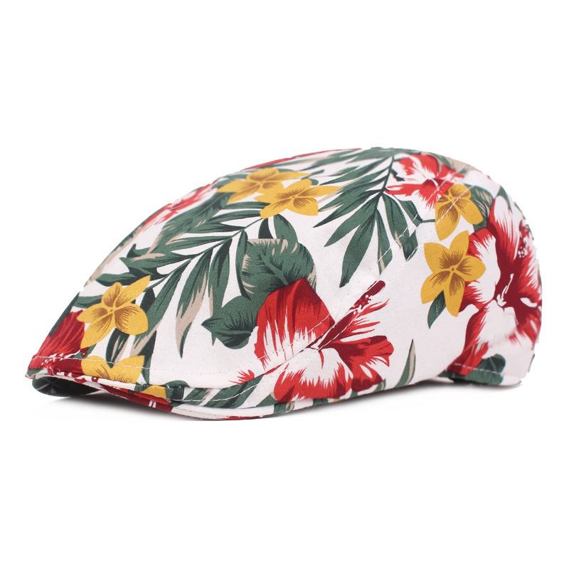 Unisex Blomsterprint Fra Vogue Bomuldsbaskerhat