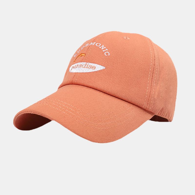 Unisex Bogstaver Broderi Baseball Hatte Bomuld Små Fisk Mønster Enkel Solcreme Ivy Cap