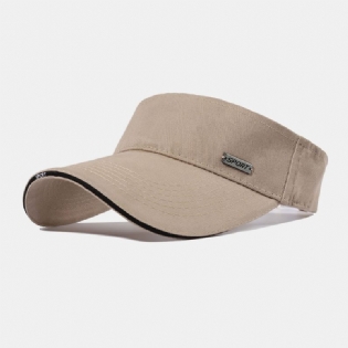 Unisex Bomuld Ensfarvede Bogstaver Mønster Jern Label Enkel Solskærm Solcreme Tom Top Hat Baseball Cap