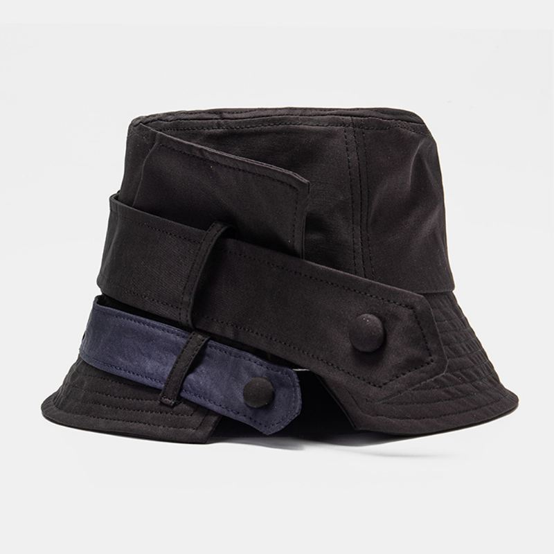 Unisex Bomuld Kontrastfarve Bandage Svalehale Unik Mode Bucket Hat