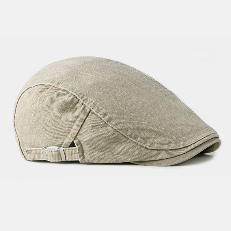 Unisex Bomuldsbroderibogstaver Casual Mode Forward Hat Baret Hat