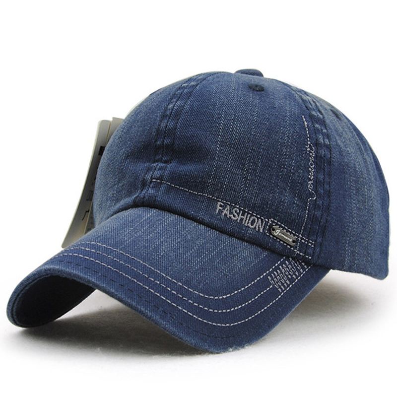 Unisex Bomuldsvasket Denim Baseballkasket Vintage Justerbar Golf-snapback-hat