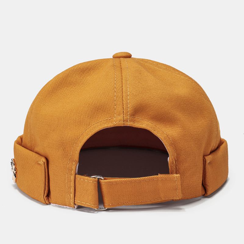 Unisex-bremløse Hatte Ensfarvet Kokosnødtræ-label Skull Caps