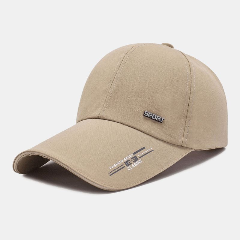 Unisex Casual Canvas Forlæng Rand Taske Rand Baseball Cap Udendørs Cykling Fiskeri Solsejl Justerbar Hat