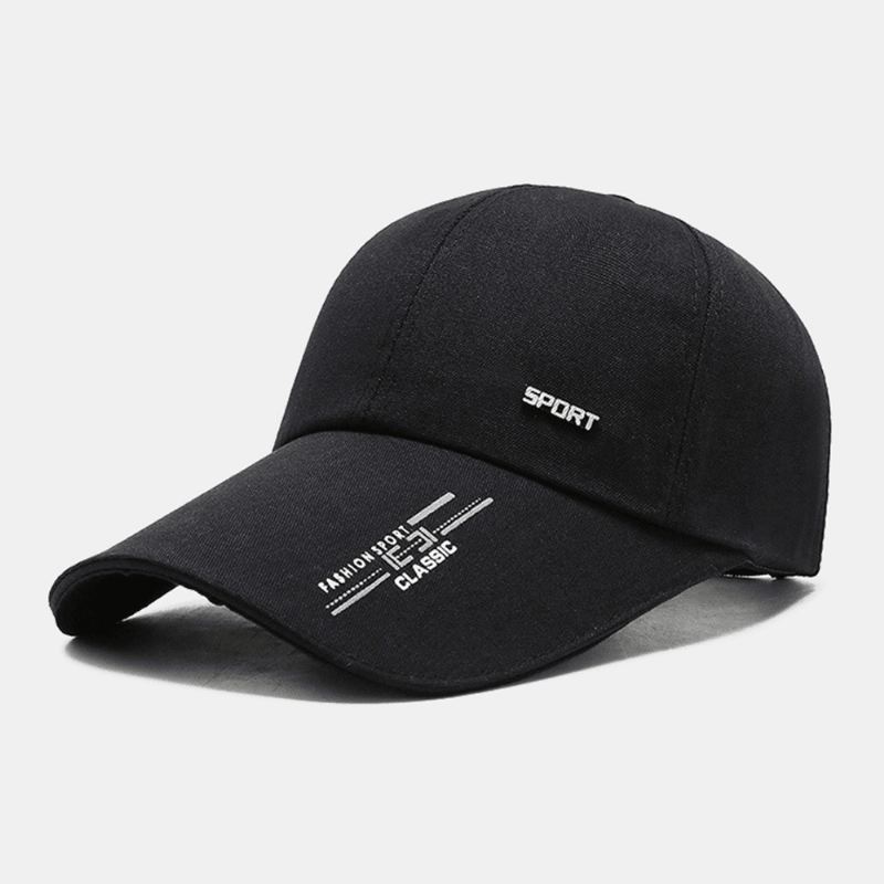 Unisex Casual Canvas Forlæng Rand Taske Rand Baseball Cap Udendørs Cykling Fiskeri Solsejl Justerbar Hat