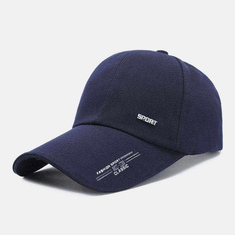 Unisex Casual Canvas Forlæng Rand Taske Rand Baseball Cap Udendørs Cykling Fiskeri Solsejl Justerbar Hat