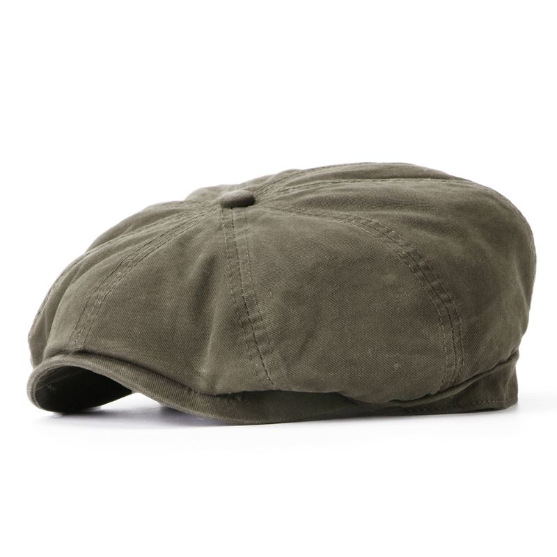 Unisex Ensfarvede Simple Bomuldsbaskerhatte