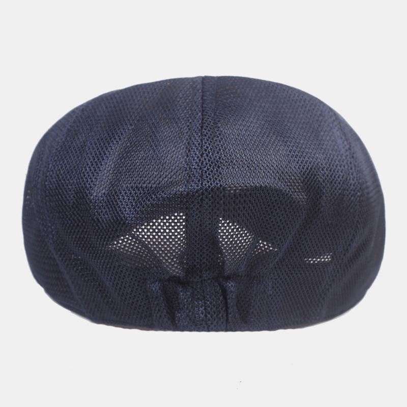 Unisex Fuld Mesh Åndbar Casual Baret Cap Octagonal Hat Painter Cap Forward Cap