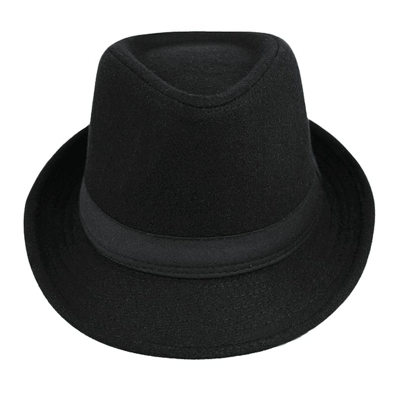 Unisex Jazzkasket Vintage Uldspand Trilby Rand Fedora Panamahat