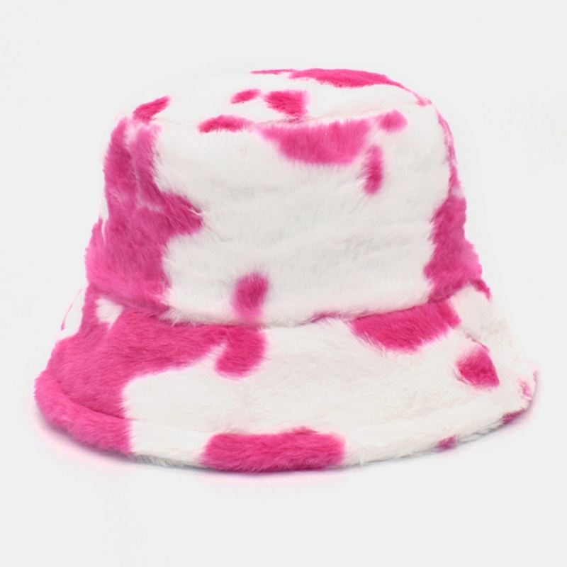 Unisex Lammehår Blødt Varmt Afslappet All-match Sød Komønster Bucket Hat