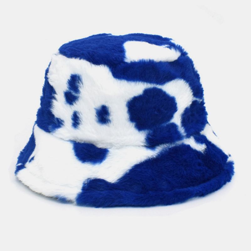 Unisex Lammehår Blødt Varmt Afslappet All-match Sød Komønster Bucket Hat