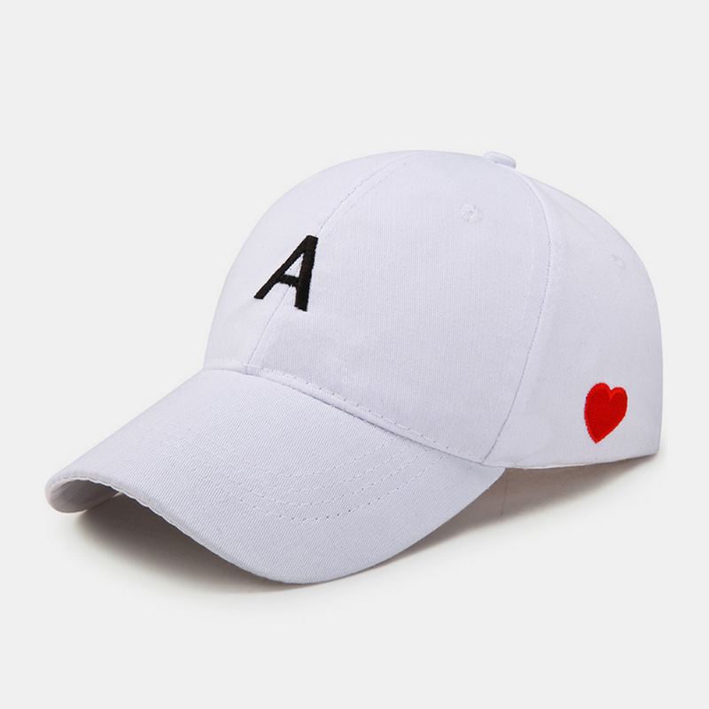 Unisex Letter A Love Heart Pattern Solhat Udendørs Casual Solskygge Baseball Caps