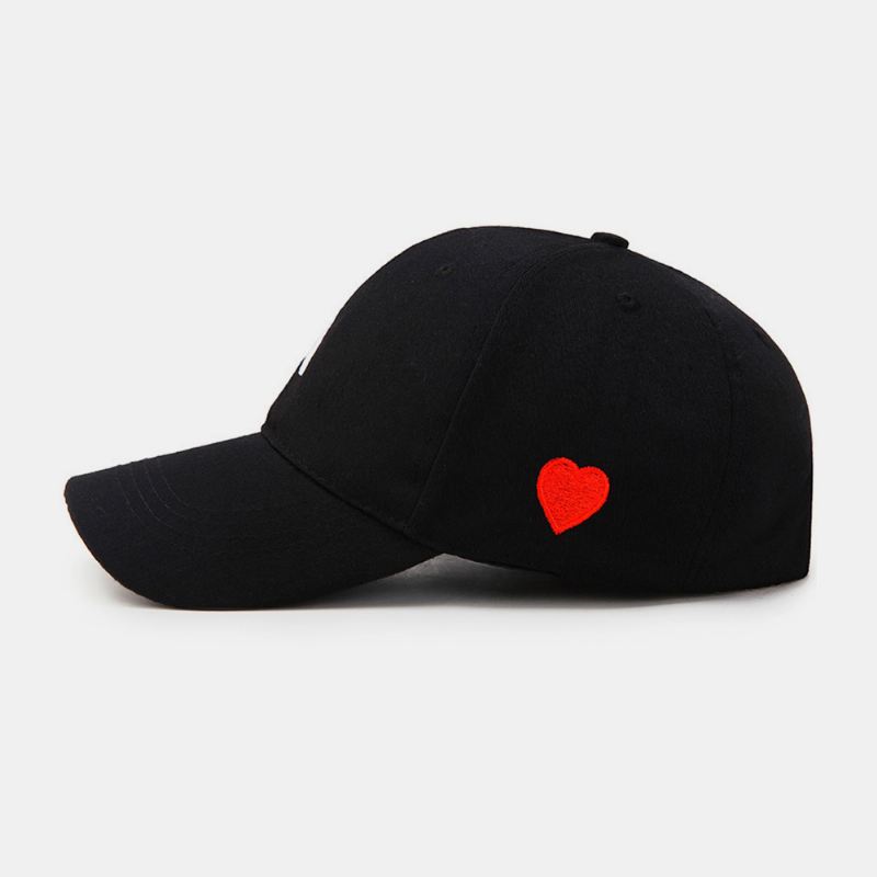 Unisex Letter A Love Heart Pattern Solhat Udendørs Casual Solskygge Baseball Caps