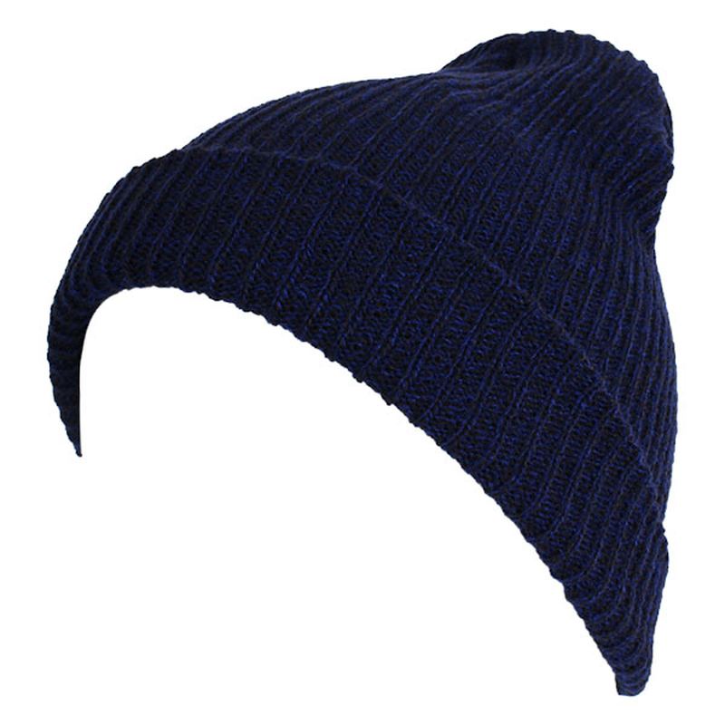 Unisex Mænd Kvinder Stripe Strikket Slouch Beanie Hat Ren Farve Elastisk Vinter Varm Cap