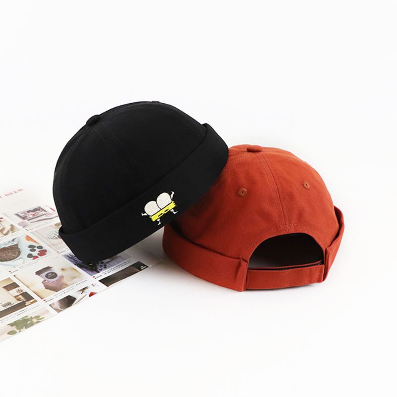 Unisex-melonhat Sommertyndt Snit Hip Hop Udlejer Hat Retro Leisure Street Brimless Hatte