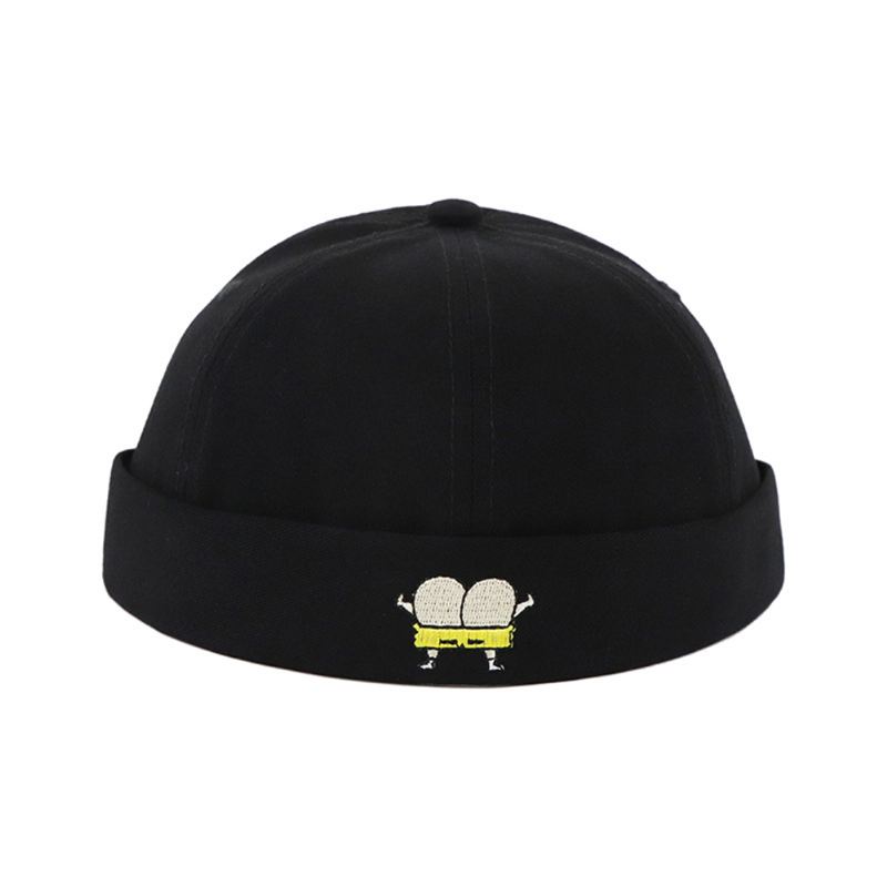 Unisex-melonhat Sommertyndt Snit Hip Hop Udlejer Hat Retro Leisure Street Brimless Hatte