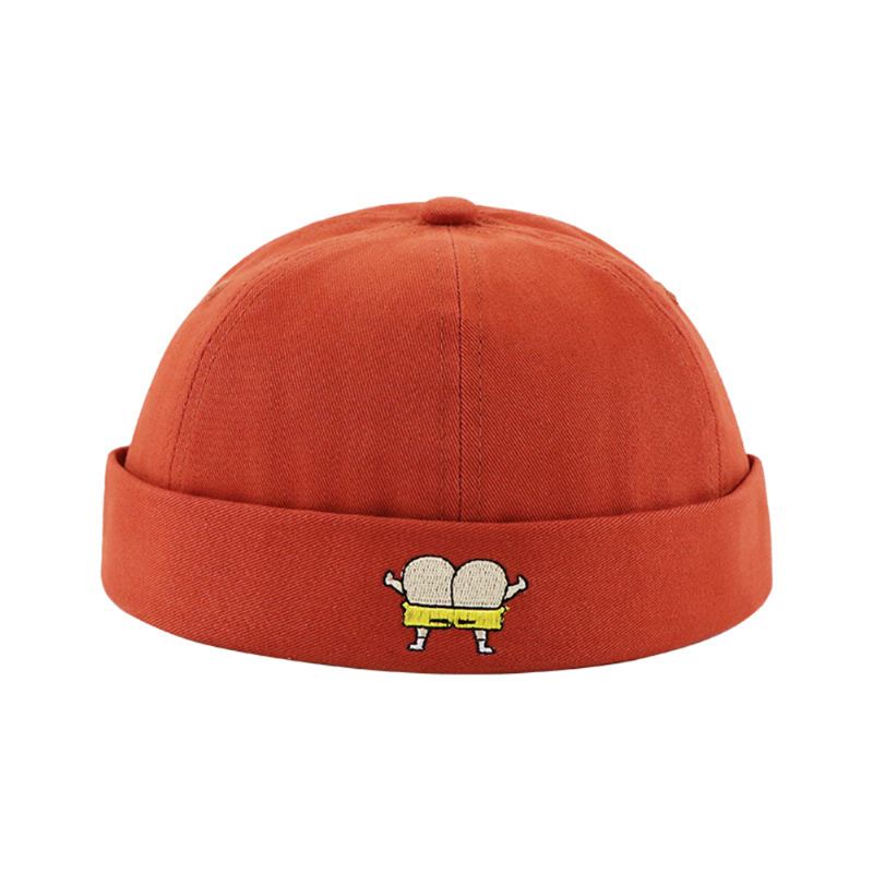 Unisex-melonhat Sommertyndt Snit Hip Hop Udlejer Hat Retro Leisure Street Brimless Hatte