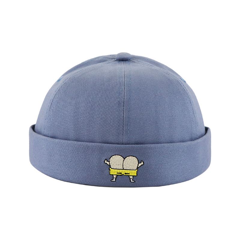 Unisex-melonhat Sommertyndt Snit Hip Hop Udlejer Hat Retro Leisure Street Brimless Hatte