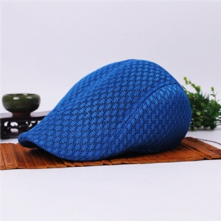 Unisex Mesh Baskerhatte Åndbar Solid Outdoor Sports Cabbie Golf Gentleman Visir Cap