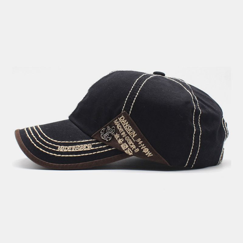 Unisex Metalbåd Anker Baseballhatte Brevbroderi Udendørs Solcreme Ivy Cap Stretch Fit Cap