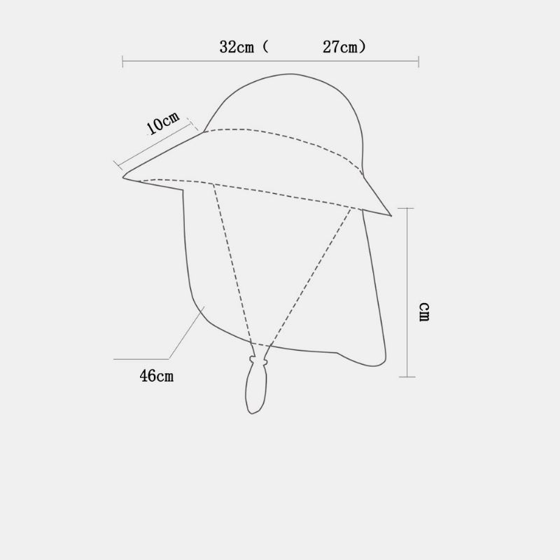 Unisex Nylon Ensfarvede Justerbar Sommer Udendørs Solsejl Fiske Klatrehat Åndbar Bucket Hat