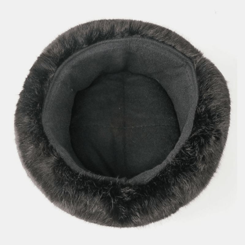 Unisex Plus Fløjl Sovjetisk Badge Varm Vindtæt Øreklapper Beskyttelse Udendørs Trapper Hat Ushanka Hat