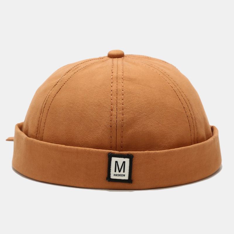 Unisex Splejsning M Letter Street Hip-hop Udlejer Hat Mode Justerbar Solsejl Skyggeløs Beanie Skull Cap