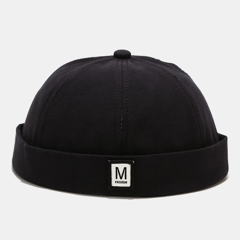 Unisex Splejsning M Letter Street Hip-hop Udlejer Hat Mode Justerbar Solsejl Skyggeløs Beanie Skull Cap