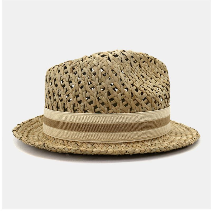 Unisex Sunscreen Travel Beach Sun Hat Elegant Seaside Jazz Hat Stråhat