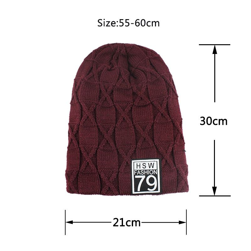 Unisex Vinter Udendørssport Tykke Uldne Vævningsbeanies