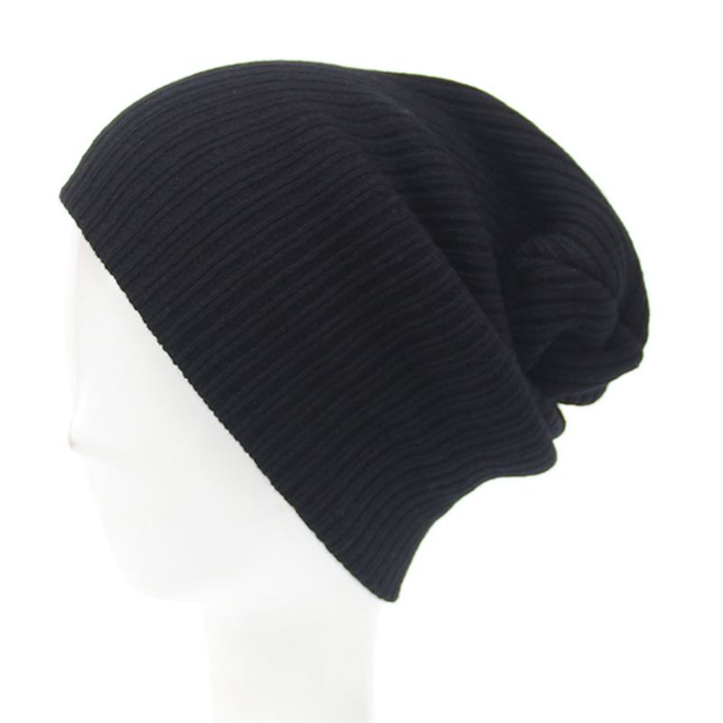 Vinter Casual Strikket Varm Skullies Beanies Hatte Høj Elastisk Mænd Kvinder Hat